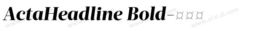 ActaHeadline Bold字体转换